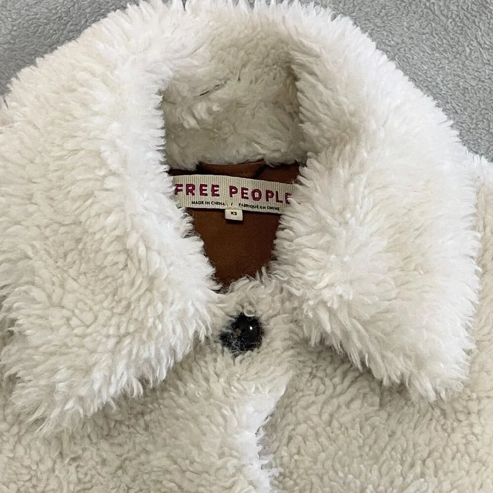 Free People Teddy Jacket Ivory Size XS